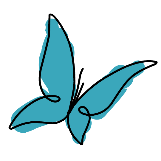 illustration eines schmetterlings auf weißem hintergrund im logo